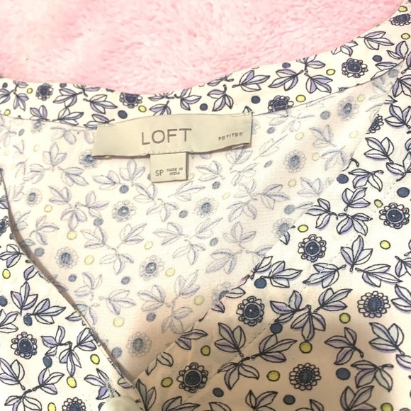 LOFT•long sleeve floral blouse - Picture 6 of 7